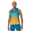 Чоловіча майка ASICS Road Fade Singlet Aegean Blue/Yamabuki, Колір: блакитний із жовтим, Розмір: M 