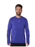 Чоловічий лонгслів ASICS Road Seamless LS Top Cobalt Burst/Eggplant, Колір: синій, Розмір: M 
