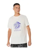 Чоловіча футболка ASICS Fujitrail Logo SS Top Cream Cobalt Burst/Cool Grey, Колір: білий, Розмір: XL 