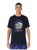 Чоловіча футболка ASICS Fujitrail Logo SS Top Midnight/Cobalt Burst/Cool Grey, Колір: темно-синій, Розмір: M 