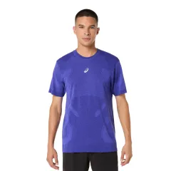 Чоловіча футболка ASICS Road Seamless SS Top Cobalt Burst/Eggplant, Колір: фіолетовий, Розмір: L 