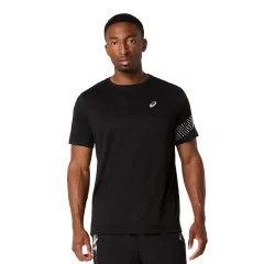 Чоловіча футболка ASICS Icon SS Top Performance Black/Cream, Колір: чорний, Розмір: L 