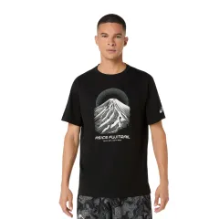 Чоловіча футболка ASICS FujiTrail Logo SS Top Performance Black/Cream/Carbon, Колір: чорний, Розмір: M 