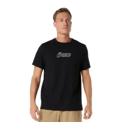 Чоловіча футболка ASICS Logo Graphic Tee Performance Black, Колір: чорний, Розмір: M 