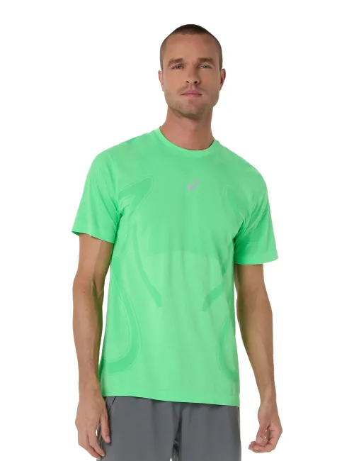 Чоловіча футболка ASICS Road Seamless SS Top 2011D355-301 Vital Green/Illuminate Green, Колір: Бирюзовый, Розмір: M 