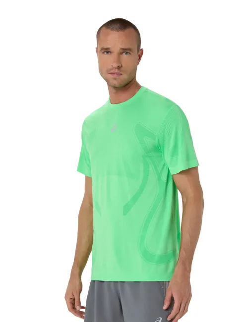 Мужская футболка ASICS Road Seamless SS Top Vital Green/Illuminate Green, Цвет: бирюзовый, Размер: XL – изображение 3