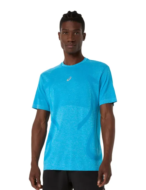 Чоловіча футболка ASICS Road Seamless SS Top 2011D355-402 Aegean Blue/Sky, Колір: Голубой, Розмір: M 