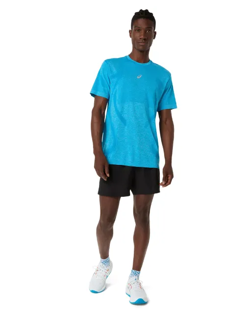 Чоловіча футболка ASICS Road Seamless SS Top Aegean Blue/Sky, Колір: блакитний, Розмір: M – зображення 7