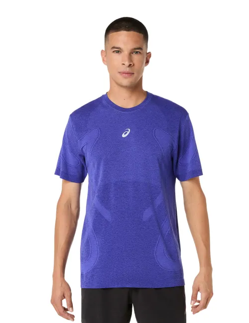 Чоловіча футболка ASICS Road Seamless SS Top 2011D355-403 Cobalt Burst/Eggplant, Колір: синий, Розмір: M 