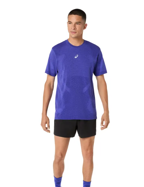 Чоловіча футболка ASICS Road Seamless SS Top Cobalt Burst/Eggplant, Колір: фіолетовий, Розмір: M – зображення 5