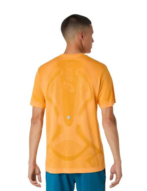 Чоловіча футболка ASICS Road Seamless SS Top Yamabuki, Колір: помаранчевий, Розмір: S – зображення 2