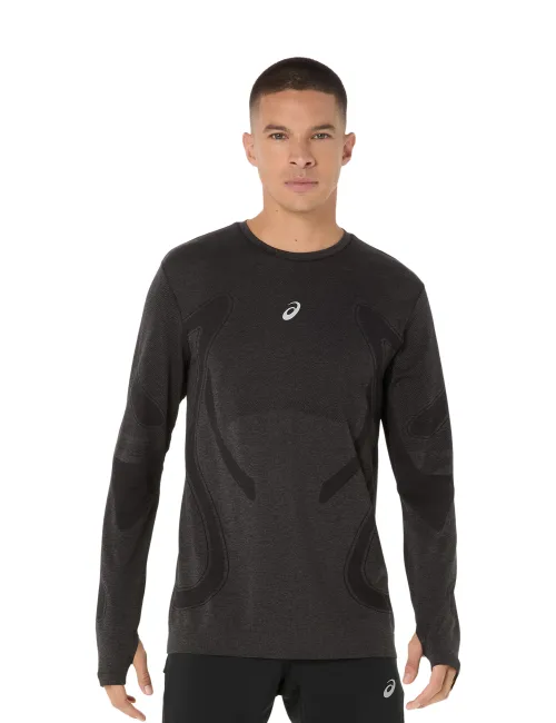 Чоловічий лонгслів ASICS Road Seamless LS Top Performance Black, Колір: Черный, Розмір: M 