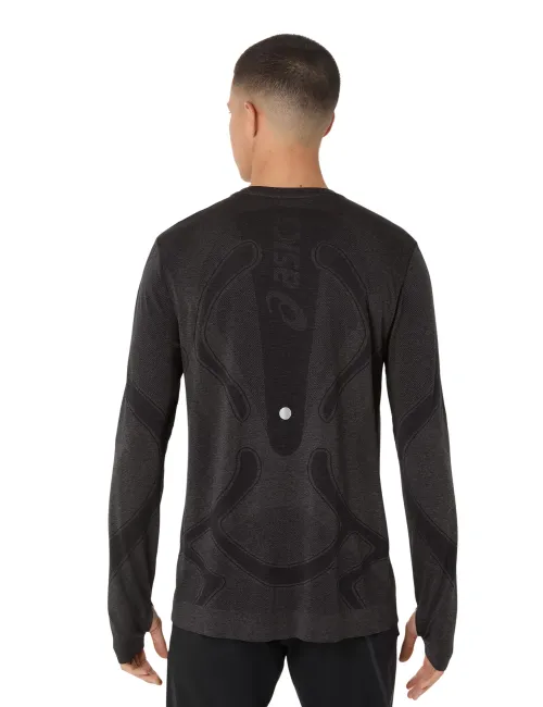 Чоловічий лонгслів ASICS Road Seamless LS Top Performance Black, Колір: чорний, Розмір: L – зображення 2