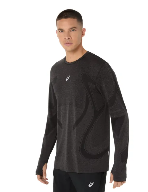 Чоловічий лонгслів ASICS Road Seamless LS Top Performance Black, Колір: чорний, Розмір: L – зображення 3