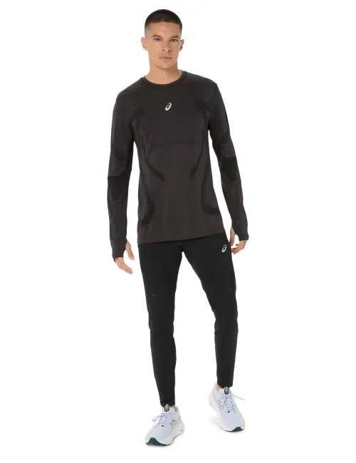 Чоловічий лонгслів ASICS Road Seamless LS Top Performance Black, Колір: чорний, Розмір: L – зображення 5