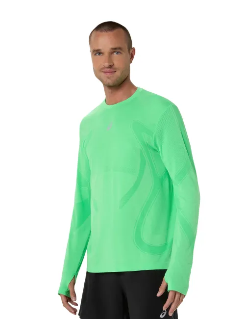 Чоловічий лонгслів ASICS Road Seamless LS Top Vital Green Illuminate, Колір: м'ятний, Розмір: XXL – зображення 3