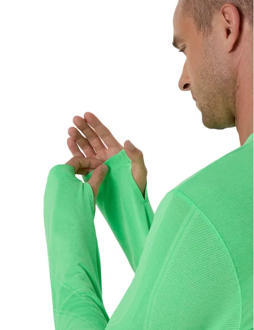 Чоловічий лонгслів ASICS Road Seamless LS Top Vital Green Illuminate, Колір: м'ятний, Розмір: XXL – зображення 4