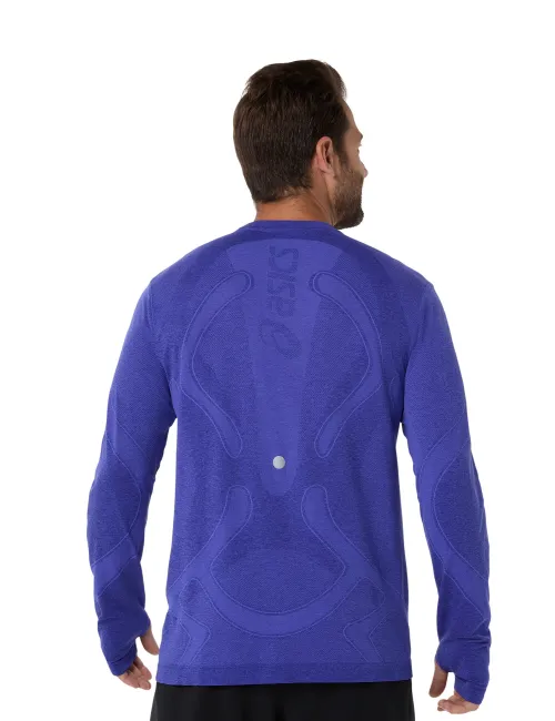 Чоловічий лонгслів ASICS Road Seamless LS Top Cobalt Burst/Eggplant, Колір: синій, Розмір: S – зображення 2