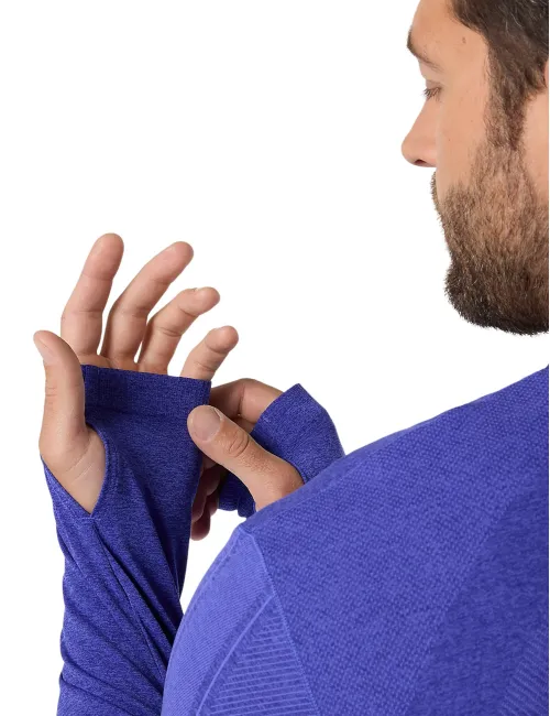 Чоловічий лонгслів ASICS Road Seamless LS Top Cobalt Burst/Eggplant, Колір: синій, Розмір: S – зображення 5
