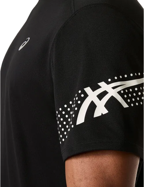 Чоловіча футболка ASICS Icon SS Top Performance Black/Cream, Колір: чорний, Розмір: S – зображення 4