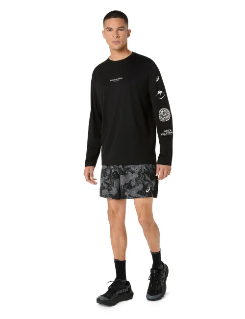 Чоловічий лонгслів ASICS Fujitrail Logo LS Top Performance Black/Carrier Grey/Cool Grey, Колір: чорний, Розмір: XL – зображення 5