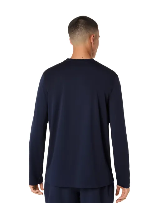 Чоловічий лонгслів ASICS Fujitrail Logo LS Top Midnight/Cobalt Burst/Cool Grey, Колір: темно-синій, Розмір: M – зображення 2