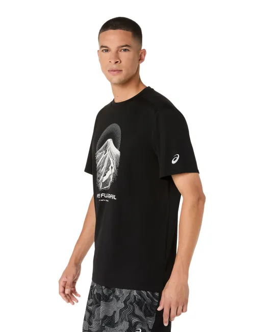 Чоловіча футболка ASICS FujiTrail Logo SS Top Performance Black/Cream/Carbon, Колір: чорний, Розмір: S – зображення 3