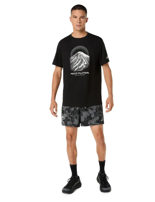 Чоловіча футболка ASICS FujiTrail Logo SS Top Performance Black/Cream/Carbon, Колір: чорний, Розмір: S – зображення 5
