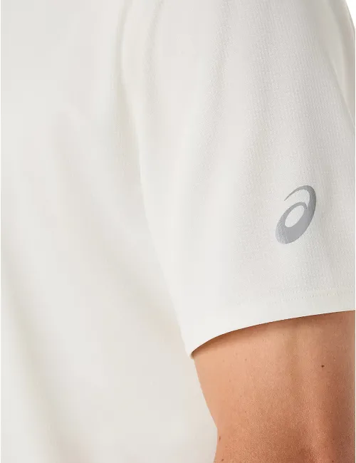 Чоловіча футболка ASICS Fujitrail Logo SS Top Cream Cobalt Burst/Cool Grey, Колір: білий, Розмір: XL – зображення 4