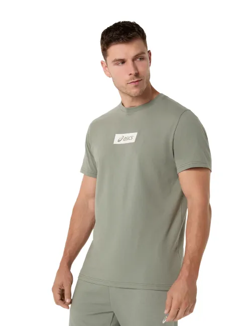 Чоловіча футболка ASICS Chest Logo Tee 2031F333-300 Lichen Green, Колір: оливковий, Розмір: L – зображення 3