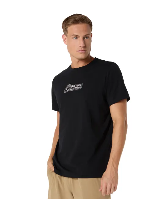 Чоловіча футболка ASICS Logo Graphic Tee Performance Black, Колір: чорний, Розмір: L – зображення 3
