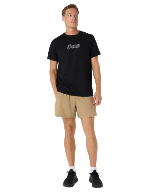 Чоловіча футболка ASICS Logo Graphic Tee Performance Black, Колір: чорний, Розмір: L – зображення 5