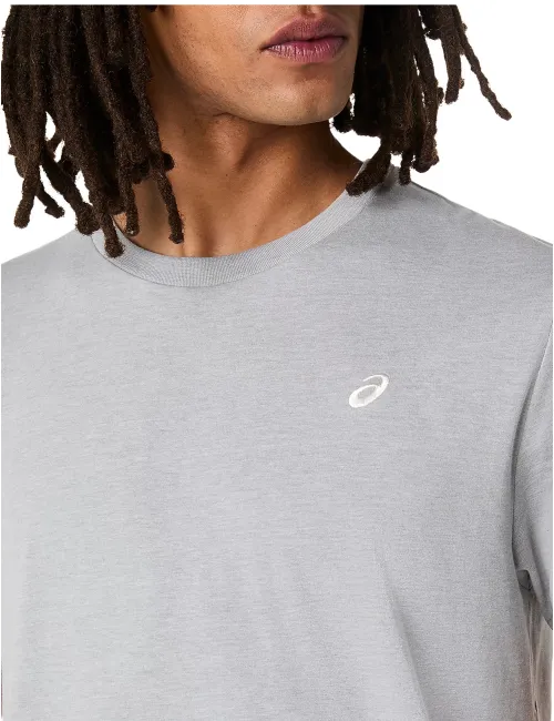 Чоловіча футболка ASICS Spiral Embroidery Tee 2031F458-020 Grey Heather, Колір: сірий, Розмір: M – зображення 4