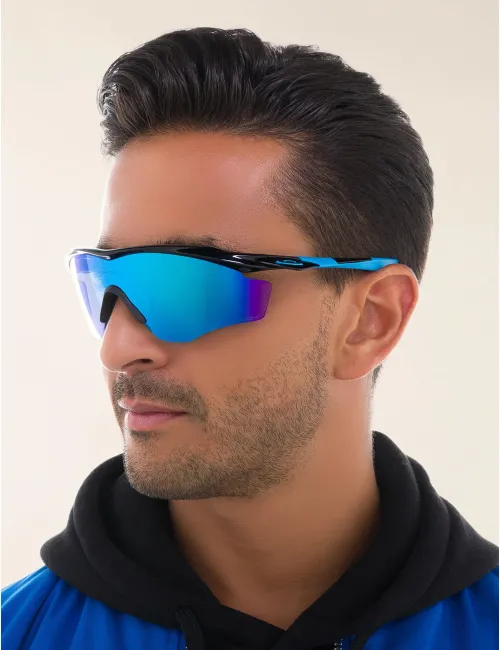 Спортивні окуляри OAKLEY M2 Frame XL OO9343-2145 Polished Black/Prizm Sapphire, Лінза: Prizm Sapphire – зображення 6