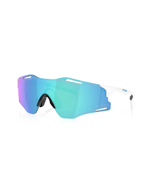 Спортивні окуляри OAKLEY Cybr Zero OO9512D-0239 Bianco lucido/Prizm Sapphire, Лінза: Prizm Sapphire 