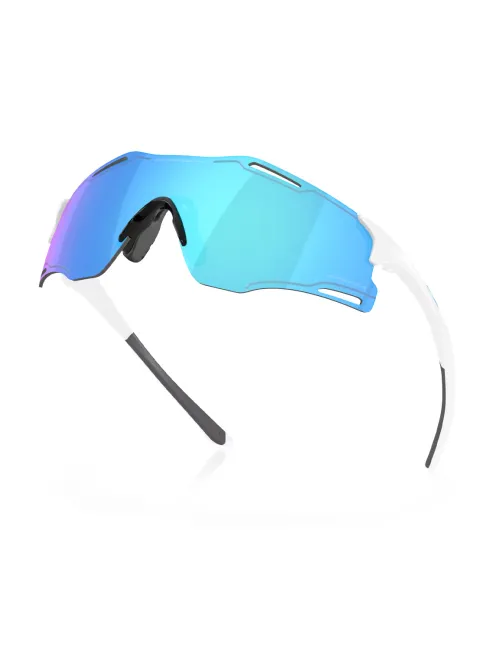 Спортивные очки OAKLEY Cybr Zero OO9512D-0239 Bianco lucido/Prizm Sapphire, Линза: Prizm Sapphire – изображение 4