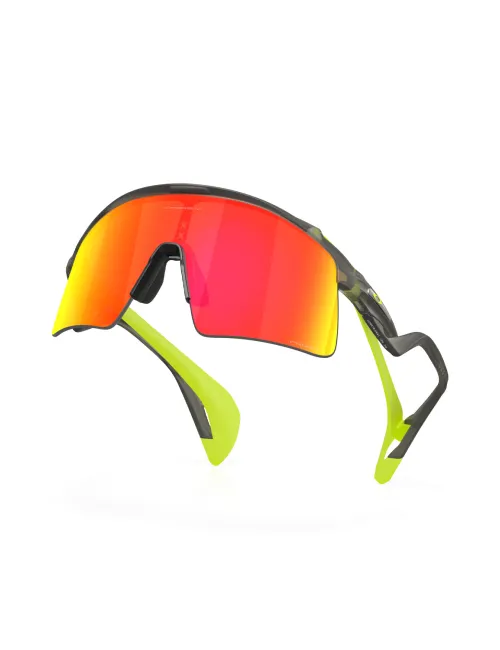 Спортивные очки OAKLEY Stunt Wing OO9519-0441 Matte Grey Smoke/Prizm Ruby, Линза: Prizm Ruby – изображение 4