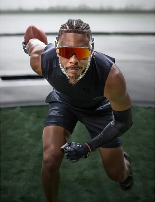 Спортивные очки OAKLEY Stunt Wing OO9519-0441 Matte Grey Smoke/Prizm Ruby, Линза: Prizm Ruby – изображение 7